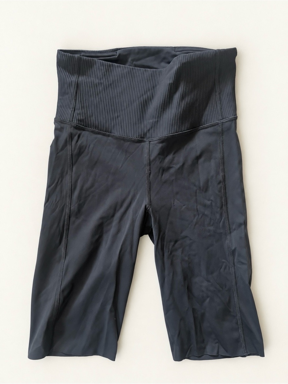 lululemon athletica Dark Grey High-Waist Ribbed Bike Shorts